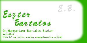 eszter bartalos business card